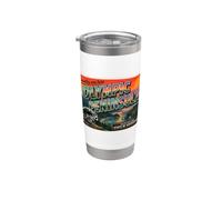 Jimothy Olympic Peninsula Washington Vintage Postal Vaso térmico de acero inoxidable de doble pared