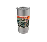 Jimothy Olympic Peninsula Washington Vintage Postal Vaso térmico de acero inoxidable de doble pared