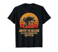 Jimothy Raccoon Ballard Barrio Cryptid Seattle Regalo Camiseta gráfica económica, Hombre, Negro, XL