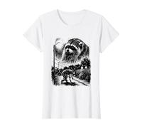 Jimothy Raccoon - Ballard de Espina Corta para Regalo de Vida Silvestre de Seattle Camiseta gráfica económica, Mujer, Blanco, M
