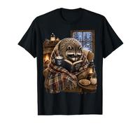 Jimothy Raccoon - Chimenea cálida y acogedora para Leer en Invierno Camiseta gráfica económica