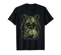 Jimothy Raccoon Magical Unicorn Luna Llena Cottagecore Mujer Camiseta