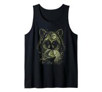 Jimothy Raccoon Magical Unicorn Luna Llena Cottagecore Mujer Camiseta sin Mangas