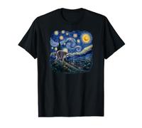 Jimothy Raccoon Starry Night Van Gogh Art Seattle Meme Camiseta gráfica económica