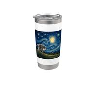 Jimothy Raccoon Starry Night Van Gogh Art Seattle Meme Vaso térmico de acero inoxidable de doble pared