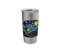 Jimothy Raccoon Starry Night Van Gogh Art Seattle Meme Vaso térmico de acero inoxidable de doble pared