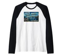 Jimothy San Juan Islands Washington Vintage Postal Camiseta Manga Raglan