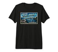 Jimothy San Juan Islands Washington Vintage Postal Camiseta Premium