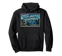 Jimothy San Juan Islands Washington Vintage Postal Sudadera con Capucha