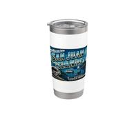 Jimothy San Juan Islands Washington Vintage Postal Vaso térmico de acero inoxidable de doble pared