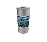 Jimothy San Juan Islands Washington Vintage Postal Vaso térmico de acero inoxidable de doble pared