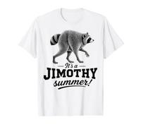 Jimothy Summer Seattle 2026 Jimothy The Raccoon Camiseta gráfica económica, Hombre, Blanco, L