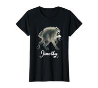 Jimothy The Raccoon Cute Jimothy The Raccoon Camiseta gráfica económica, Mujer, Negro, XL
