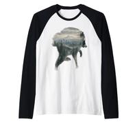 Jimothy The Raccoon Seattle Skyline MT. Rainier Camiseta Manga Raglan