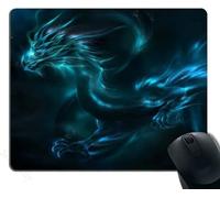 JIMOWANG Cool Blue Dragon Design Gaming Mouse Pad Smooth Surface Mousepad Rubber Mouse Pads 9.5 X 7.9 Inch