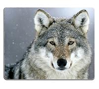 JIMOWANG Custom Wolf Snow Gaming Alfombrilla Ratón, Alfombrilla, Smooth Surface Mousepad Rubber Mouse Pads 9.5 X 7.9 Pulgadas