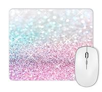 JIMOWANG Pink Sparkle Glitter Gaming Alfombrilla Ordenador Mouse Pad Smooth Surface Mousepad Rubber 9.5 X 7.9 Pulgadas