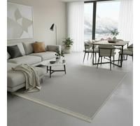 Jimri Fashion4Home Alfombra de Pasillo - Tepiche para salón, Dormitorio, Cocina, habitación de los niños, Cuarto de baño, Alfombra Boho Kelim - Alfombra de Pasillo Gris Claro, tamaño: 120 x 170 cm
