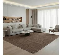 Jimri Alfombra Moderna para salón, Suave, Resistente y de fácil Cuidado, Color marrón Topo, Redonda y Rectangular, Acabado, Certificado Öko-Tex, marrón Topo, Rectangular 80 x 150 cm