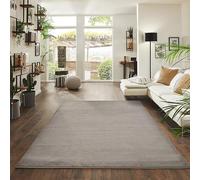 Jimri Alfombra mullida de Pelo Corto de para el hogar, Oficina, Cocina, Entrada, Pasillo, Sala de Estar, Lavable a máquina, Antideslizante, Lavable - Marrón, 80 x 150 cm