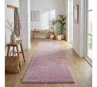 Jimri Alfombra mullida de Pelo Corto de para el hogar, Oficina, Cocina, Entrada, Pasillo, Sala de Estar, Lavable a máquina, Antideslizante, Lavable - Rosa, 60 x 110 cm