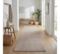 Jimri Alfombra mullida de Pelo Corto de para el hogar, Oficina, Cocina, Entrada, Pasillo, Sala de Estar, Lavable a máquina, Antideslizante, Lavable - Beige, 80 x 250 cm