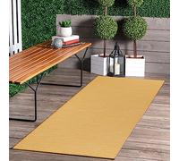 Jimri Alfombra para Interior y Exterior, Resistente a la Intemperie, para balcón, terraza, jardín, salón, Cocina, Resistente, Resistente a los Rayos UV y al Agua, tamaño 60 x 110 cm, Color Amarillo