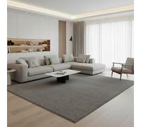 Jimri Fashion4Home Alfombra de Pelo Corto Liso para salón, habitación de los niños, Dormitorio, Estudio, Oficina, Pasillo y Cocina, Color: Gris Claro, tamaño: 120 x 170 cm