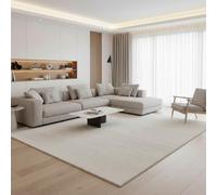 Jimri Fashion4Home Alfombra Lisa Monocolor para Salón, Dormitorio, Estudio, Despacho, Pasillo y Cocina - Pelo Corto Blanco-Crema, 120x170 cm