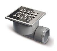 Jimten S-191 - Sumidero sifónico horizontal (105 x 105, 50 / 40) para patio