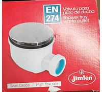 Jimten s-374 - Válvula desague para ducha diámetro 90 s374 1.1/2"x115 cromo