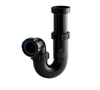 Jimten - Sifón ECO S-31 para Fregadero de Cocina | Roscas Adaptables 1"1/2 y 1"1/4 | Plástico Reciclado | Salida Horizontal a Pared | Bajo Impacto Ambiental | Sifón Universal | Hecho en España