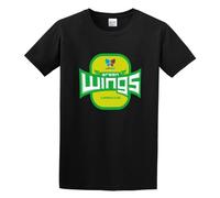 Jin Air Green Wings Logo Unisex 100% Cotton Short-Sleeve T-Shirts Black M