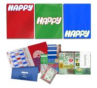 JIN - Happy The 1st Mini Album (Random Ver.) Photobook + CD-R + Lyric Poster + Sticker Note + Scratch Card + 2 Extra Photocards Official K-POP Sealed Album