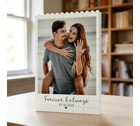 Jination Bloques de construcción de fotos personalizados para parejas, regalo personalizado para novio, novia, marido, esposa, regalos personalizados para parejas, boda, aniversario, cumpleaños, día