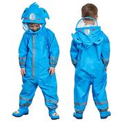 JinBei Chubasqueros Niños Impermeable Chaquetas Lluvia Azul Koala Infantil Traje de Lluvia Capucha Mono Grande Poncho Pantalon Escuela Impermeables Transpirable Reflectante Capa Ropa 7-10 Años