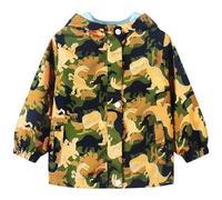 JinBei Impermeable Niños con Capucha Chaqueta de Lluvia Transpirable Dinosaurios Camuflados Manga Larga Impermeable al Aire Libre Abrigos Ligeros con Forro Blando Niño Edad 2-3 Años