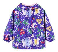 JinBei Impermeable Niños con Capucha Chaqueta de Lluvia Transpirable Flores Caballo de Manga Larga Azul Primavera Abrigos Ligeros con Forro Blando Niños Niñas Deportivos Ropa 2-3 Años