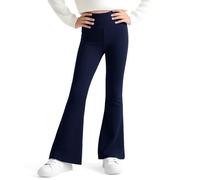 JinBei Leggings Acampanados Niñas Cintura Alta Pantalone Campana, 6-13 Años | Mallas con Forro, Largos Bootcut Legging, Suave, Cómodos, Color Sólido, para Escuela, Casual, Primavera, Otoño, Invierno