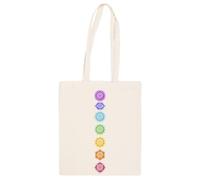 Jinbetee 7 Chakras - Centros De Energía Cósmica Bolso Totebag Beige Reutilizable Beige Totebag Shopping Bag Reusable