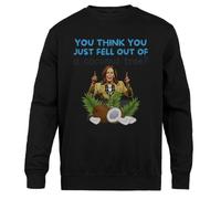 Jinbetee Árbol De Coco De Kamala Harris Cuello Redondo Unisex Negro Black Crewneck Unisex Jumper