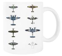 Jinbetee Aviones De Combate De La Segunda Guerra Mundial Taza blanca Taza de cerámica para beber White Mug Ceraminc Drinking Cup