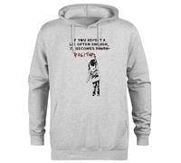 Jinbetee Banksy If You Repeat A Lie Often Enough Sudadera con Capucha Unisex Gris De Manga Larga Unisex Hoodie Men's Women's Grey Long Sleeve Hooded Sweatshirt