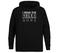 Jinbetee Es Curioso Que Haya Leído Las Reglas con Capucha Negro Sudadera con Capucha Unisex Black Hooded Jumper Unisex Hoodie