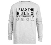 Jinbetee Es Curioso Que Haya Leído Las Reglas Jersey Gris Cuello Redondo Unisex Grey Crewneck Unisex Jumper