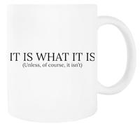 Jinbetee Es Lo Que Es Taza blanca Taza de cerámica para beber White Mug Ceraminc Drinking Cup