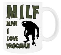 Jinbetee Hombre, Me Encanta Frogman Taza blanca Taza de cerámica para beber White Mug Ceraminc Drinking Cup