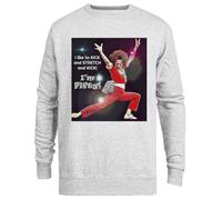 Jinbetee I&X27m 50! Kick Stretch Kick Sudadera Gris Unisex con Cuello Redondo Grey Crewneck Unisex Jumper