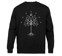 Jinbetee La Cresta del Árbol Blanco Cuello Redondo Unisex Negro Black Crewneck Unisex Jumper
