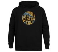 Jinbetee La Vida Es Dura, Pero Tú También Lo Eres con Capucha Negro Sudadera con Capucha Unisex Black Hooded Jumper Unisex Hoodie